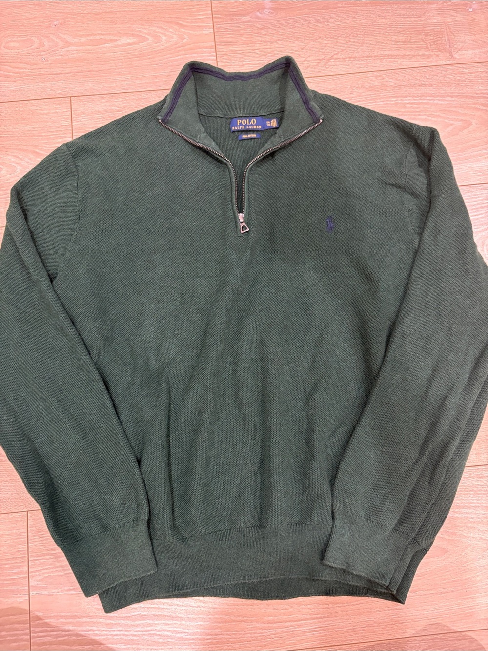 Polo Ralph Lauren Quarter Zip Sweater Mens Pima Cotton Mesh Knit Size XXL
